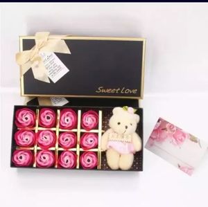 Rose Soap Flower Gift With Tedy Bear